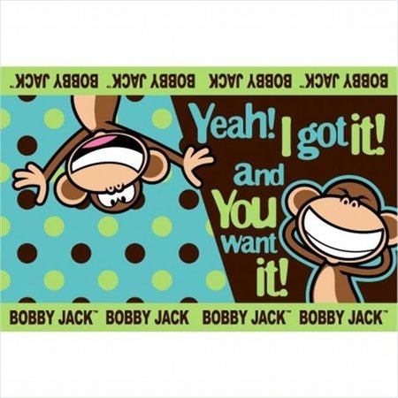 LA RUG, FUN RUGS LA Rug BJ-22 3958 Bobby Jack Going Dotty- Multi-Color BJ-22 3958